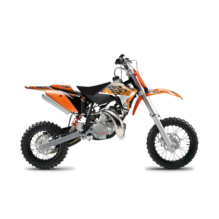 Kit Adesivi Completo Blackbird Dream 4 con Coprisella Arancio-Nero-Bianco - KTM 50 SX 2009-2015