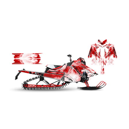 SweTown Dekalkit Gard-Red-White - Polaris Axys 850 Pro RMK 163 2019-2021