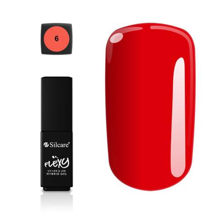 Silcare - Flexy - Hybrid Gel - Color: 06 - 4,5 Gram Röd