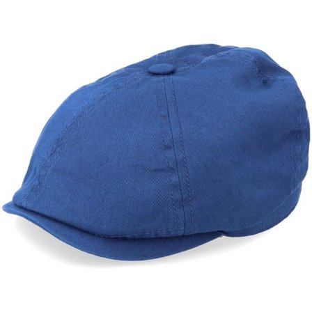 Stetson - Blå flatcap Keps - 6-Panel Cap Cotton Twill Blue Flat Cap @ Hatstore