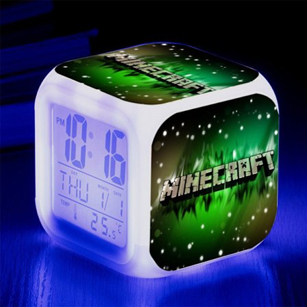 Min värld väckarklocka ledde lysande nattljus 23#