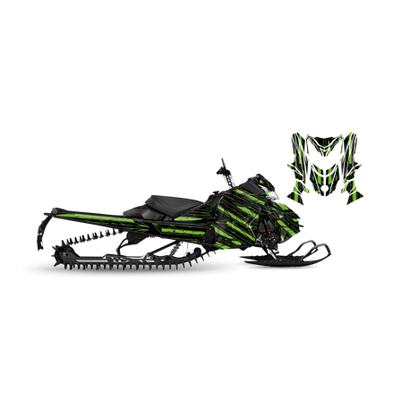 Dekalkit SweTown Nefarious Grön - Lynx Xtrim RE 3500 600 E-Tec 2017-2018