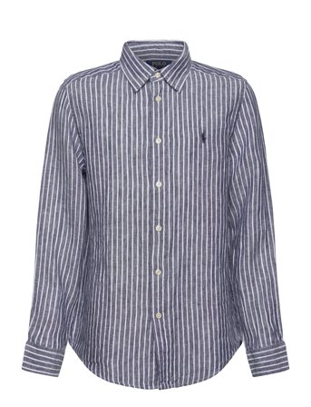 Striped Linen Shirt Blue Ralph Lauren Kids