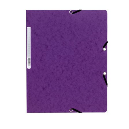 EXACOMPTA Gummibandsmapp utan klaff A4 lila - Lyreco - Kontorsmaterial - Mappar och plastfickor - Gummibandsmappar 3-klaff - Kartong