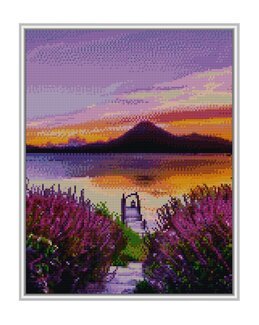 Diamond painting Lila Sonnenuntergang