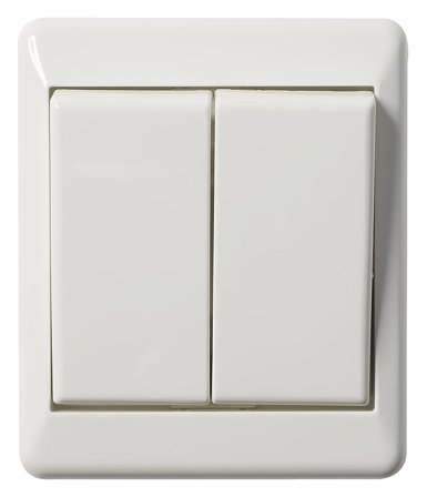 Elko EKO03624 Strømbryter utenpåliggende, hvit Krone, Strømbrytere & vegguttak