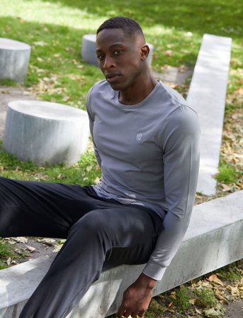 URBAN QUEST Men Bamboo Sweatshirt - Grey - L