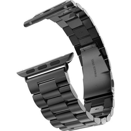 Go Go Gadget - Klockarmband - Smartklocka - Lämplig för Apple Watch - Rostfritt stål - Svart - 42mm