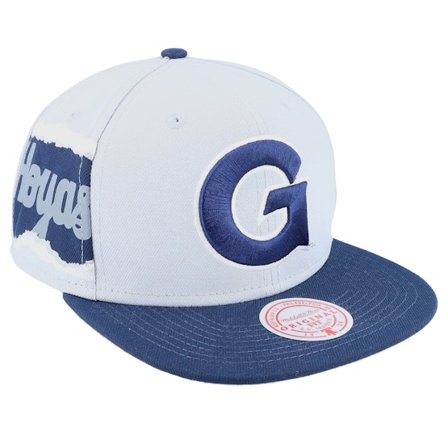 Mitchell & Ness - College Grigio snapback Cappellino - Georgetown Hoyas Jumbotron Ncaa Grey/Navy Snapback @ Hatstore