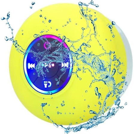 Vattentät Duschhögtalare – Bluetooth med LED, IPX4, Portabel Mini-Högtalare med Sugkopp och Inbyggd Mikrofon