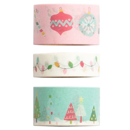 Farverig Juletape 3-pak