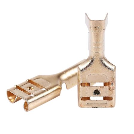 100 kpl Auton kaiuttimen 6,3 mm naaraspuolinen litteä liitin johdinliitin