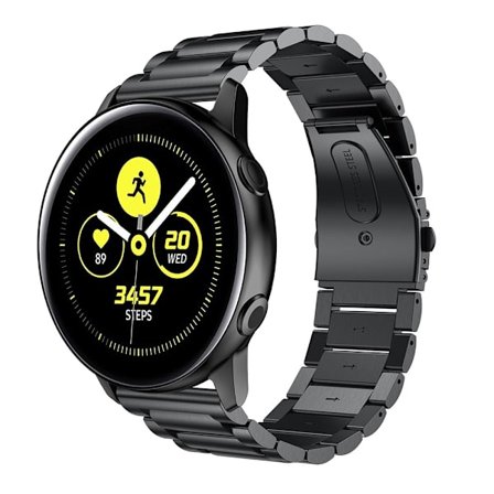 Musta metalliranneke Galaxy Watch Active -kellolle