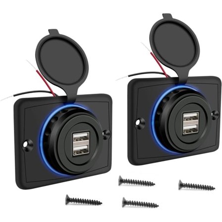 12V dobbelt USB-stikkontakt Overflademonteret USB-port 3.1A