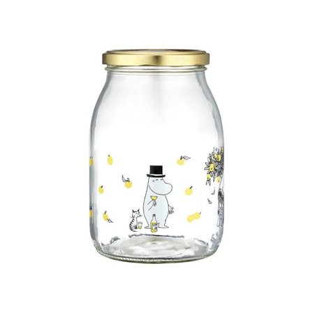 Mummi Glasskrukke med klistremerker 1L