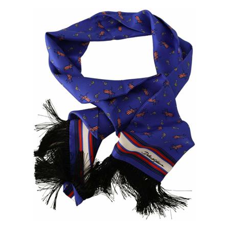 Dolce & Gabbana, Silky Scarves Blauw, Dames, Maat:ONE Size