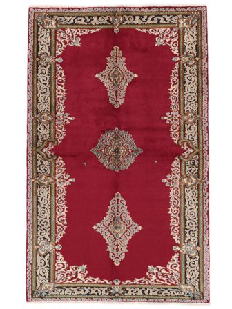 Kerman Rug Oriental Dark Red/Brown (Wool, Persia)