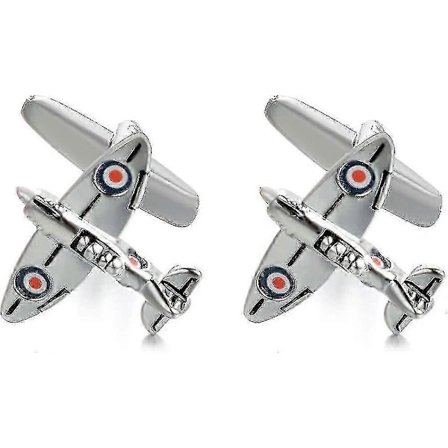 Flymansjettknapper forskjønner folk, rustfritt stål og Spitfire jagerfly - god ARU