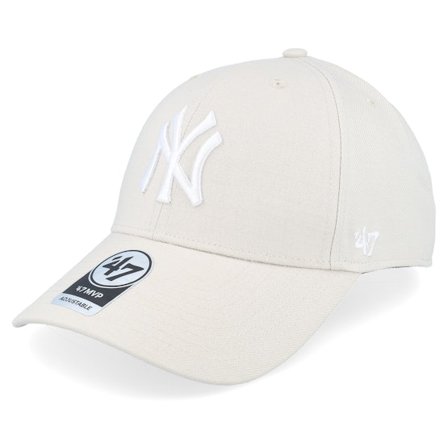 47 Brand - Beis adjustable Gorra - New York Yankees Mvp Bone Adjustable @ Hatstore