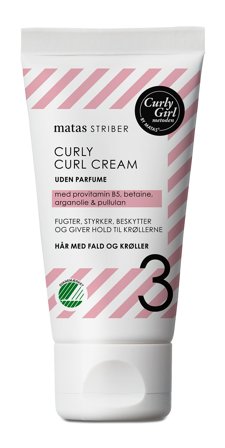 Matas Striber Curly Curl Cream Uden Parfume 40 ml, Hår, Hårstyling, Krøllet Hår