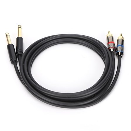 JORINDO Dubbel 6,35 mm Hane till Dubbel RCA Hane Kabel Ljudfördelare Anslutningskabel JD6093?1,5m / 59,1in