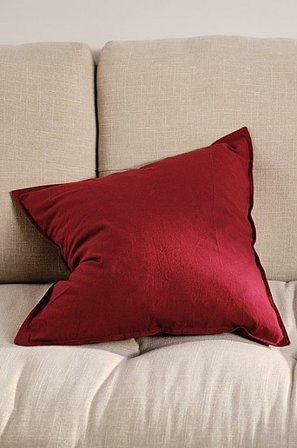Jotex - Kussenhoes Van Linnen-mix 50x50 Cm Wijnrood wijnrood - LINUS - Koop Sierkussens & hoezen bij Jotex