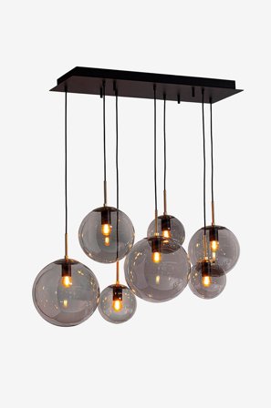 By Rydéns - Taklampa Laura 7 Låg H 153 cm - Svart - Takpendlar - Från Homeroom