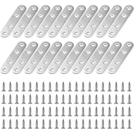 20 platta vinkelkoder, 80 skruvar (76*16*2,0mm)