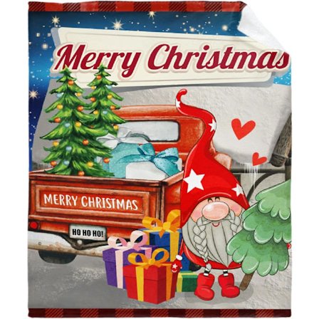 God Jul Tre Nisser Teppe Sengetøy Kast Supermykt Koselig Flanell Plysjteppe Størrelse for Gutt Jente Voksne Sofa Stor for Voksen