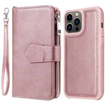Iphone 13 Pro Fodral/skal 2in1 Magnet Multifunktionellt Roséguld
