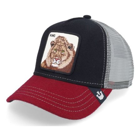 Goorin Bros. - Svart trucker Keps - Circwool Of Life Core Black/Grey/Red Trucker @ Hatstore
