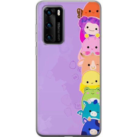 Kompatibelt Mobildeksel til Huawei P40 Mørk silhuett av Jesus med tornekroner mot svart bakgrunn med sterk kontrast og hvit typografi