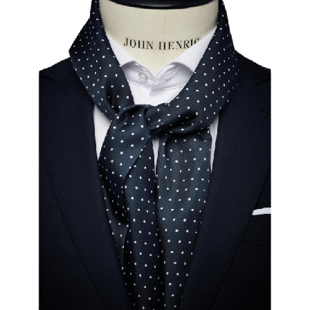 John Henric Silk Scarf Dot Halsdukar & scarves Herr Blå ONESIZE
