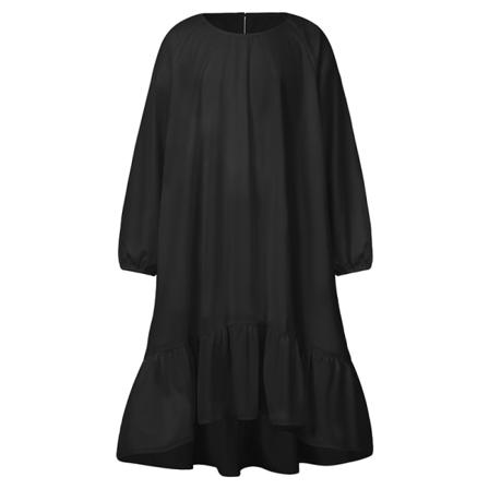 Tjej Hög Låg Fåll Klänning Crew Neck A Line Klänningar