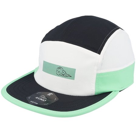 Kumo - Blanc 5panel Casquette - Thin Wide Box Logo Cloudfit White/Black/Teal 5-Panel @ Hatstore