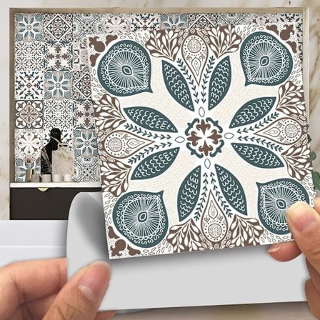 20 stk. Vintage Viktorianske Fliseklistremerker, Kjøkken Baderom Veggfliseklistremerker Skrell og Fest Fliseoverføringer Dekaler Selvklebende (15cm x 