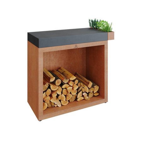 OFYR Butcher Block Storage 90 CD Arbetsbord cortenstål, Utemöbler
