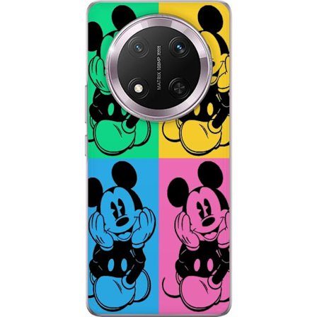 Kompatibelt Mobilskal till Honor Honor Magic7 Lite Mickey Mouse popkonst affisch färgglad Disney retroserie tecknad ikonisk figur Andy Warhol-stil ko