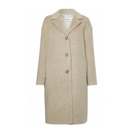 Calvin Klein - Ullkappor - Beige - Dam - Storlek: Xs, Dam, Storlek: XS