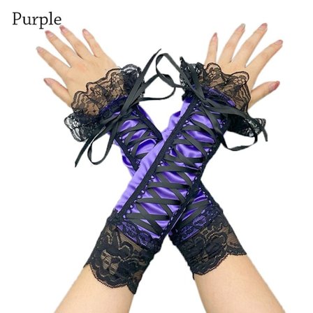 Lace Lange Handsker Halvfinger Handsker LILLA