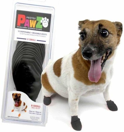 Pawz Dog Boots Black XS