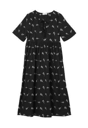 Carin Wester Klänning med broderi MIA Klänningar Svart 38