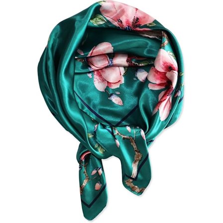 1 stk. Silkelignende hodeskjerf for kvinner, 89 cm sateng stort firkantet hårtørkle og sjal, hodeskjerf for soving