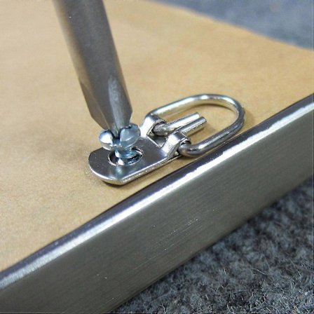 100 stk. D-ring billedophæng med skruer til ophængning af urmalerier, kunstværker, billedrammekroge, fotospejle - Professionelle enkelt-hul D-ringe