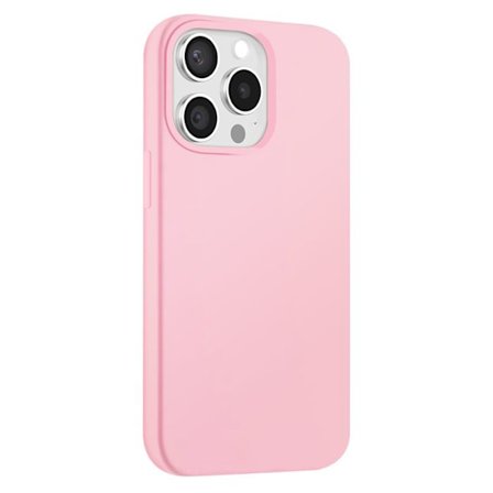Premium stötbeständig fodral för iPhone 15 Pro Collection Color Skin i TPU Moxie ljusrosa
