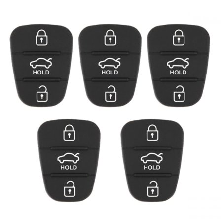 5 stk bilnøkkeldeksel erstatning 3 knapper pad for Hyundai Kia