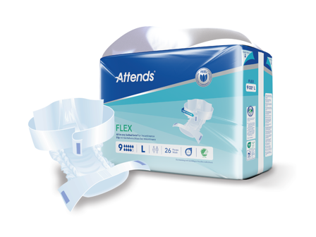 Attends Flex 9, Large, 26 stk.