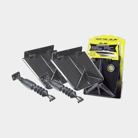 Kit de flaps de trim auto-ajustables / automatiques Smart Tabs, 10.5 x 12" (27 x 30 cm), pour bateaux de 21 à 25 pieds (6.4 - 7.6 m), acier inoxydable