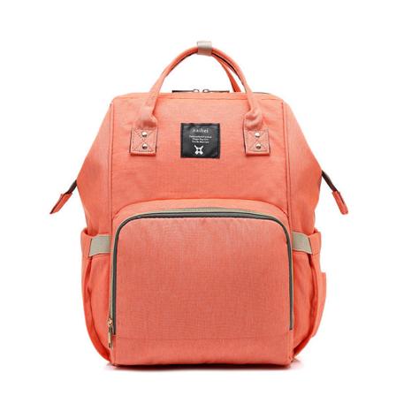 Vaippalaukut Mommy-laukku Monitoiminen suuri kapasiteetti päivitetty vedenpitävä reppu Orange pink