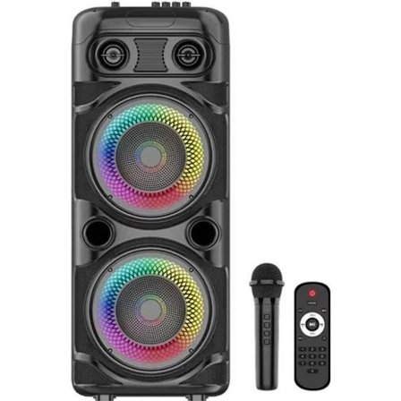 Upplyst karaokehögtalare - INOVALLEY - KA123-XXL - Bluetooth V5.0 - 75 cm - 900 W - Svart